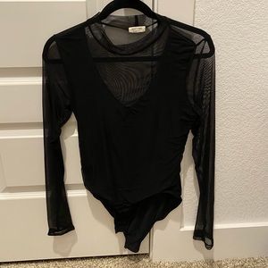 Black Sheer Bodysuit
